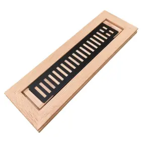 Homewell 764560999470 Red Oak Wood Floor Register Vent Cover Flush Mount With Damper 2x12 Inch #3