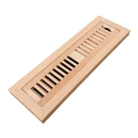 Homewell 764560999470 Red Oak Wood Floor Register Vent Cover Flush Mount With Damper 2x12 Inch