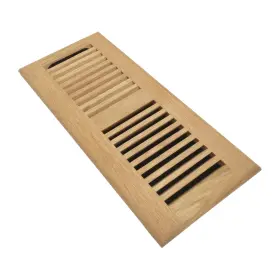 Dirou612d Homewell Red Oak Wood Floor Register Vent Cover Drop In With Damper 6x12 Inch
