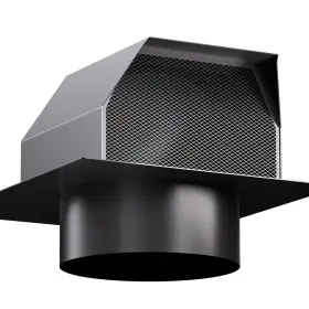 Pm953 Hon&guan 4in Roof Vent Cap Galvanized Steel Watertight Airflow Exhaust With Damper