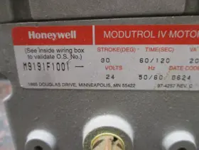 M9191f1001 Honeywell Cct1608b 24v Adjustable Actuator Free Shipping #3