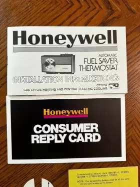Ct201a Honeywell Ct202a Automatic Fuel Saver Thermostat Manual Ct200a 1979 #2