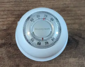 Ct87k4446 Honeywell Round Electronic 7-wire Manual Thermostat Inch White Ct87k #2
