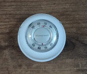 Ct87k4446 Honeywell Round Electronic 7-wire Manual Thermostat Inch White Ct87k