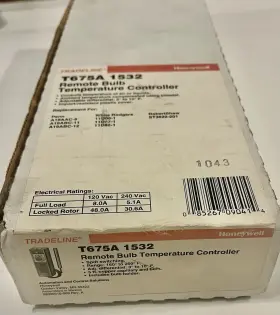 T675a-1532 Honeywell T676a-1532 Temperature Controller With Remote Bulb 160 F To 260 New