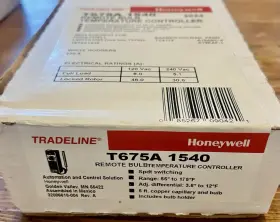 T675a-1540 Honeywell T676a-1540 Temperature Controller With Remote Bulb 55 F To 175 New