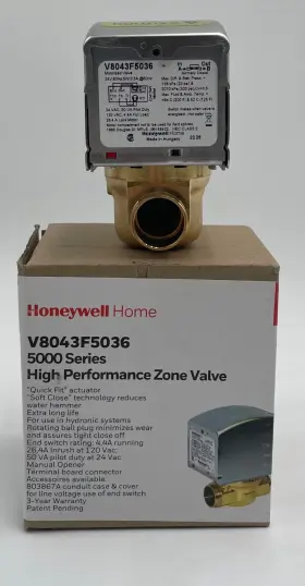 V8043f5036 Honeywell Zone Valve 24v 3/4 Sweat