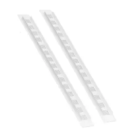 J0088 Hoopever 2 Pcs White Air Vent Grille Cover 600mm X 50mm Aluminum Alloy Kitchen Ven