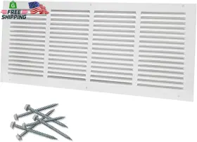 Howeall 313112155156 24 Inch W X 10 H Duct Opening Size Steel Return Air Grille Vent Cover F