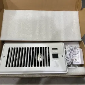 Hw-412-wt-vfsr Howeall White Portable Register Booster Smart Fan 4x12 Inch New