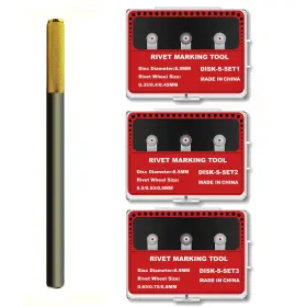 Rm-s123 Hubest 3 Set Model Rivet Maker Tool With Handle For Hobby Craft Building Acces