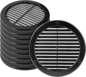 Hvac Ov 313025617680 10pack 6 Inch Grille Dimensions Black Plastic Round Vent Cover -
