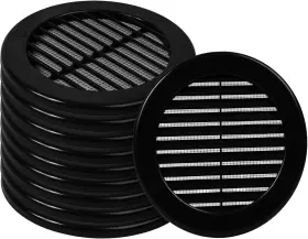 Hvac Ov 445006210290 10pack 4 Inch Grille Dimensions Black Plastic Round Vent Cover - Air
