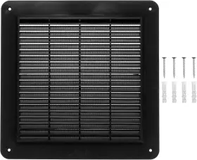Hvac Ov 445009895852 8 X Inch Duct Opening Black Plastic Square Vent Cover - Intake/retur