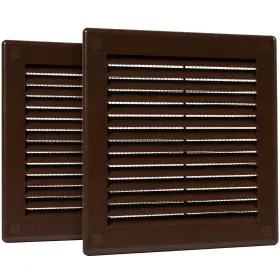 Hvac Ov 751037983434 2pack 6 Inch X Grille Dimensions Brown Plastic Square Vent Cover Air