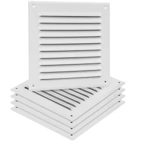 Hvac Ov 751037984042 6 X Inch Opening Size White Galvanized Steel Square Air Vent Cover - 5 Pa