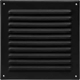 Hvac Ov 751037984547 8 Inch X Black Stainless Steel Square Vent Cover - Louvered Air Retu