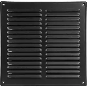 Hvac Ov 751037984554 10 X Inch Black Stainless Steel Square Vent Cover - Louvered Air Re