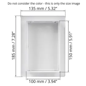 Hvac Ov 751037985667 4 X 6 Inch White Rectangular Abs Plastic Plumbing Access Panel - Indoor Wall #3