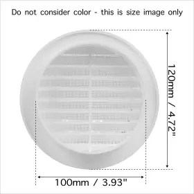 Hvac Ov 751037985872 2pack 4 Inch Black Plastic Round Soffit Vent - Air Louver Grille Cov #3
