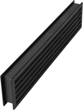 B0b77z5tpq Hvac Ov Ca Door Vent Cover 17.7 X 3.6 Inch Black Plastic Louvered Air Interior Grille