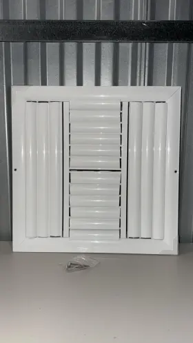 Hvac Premium 638455384385 12 W X H 4-way Aluminum Curved Blade Adjustable Air Supply Diffuser - Fu #2