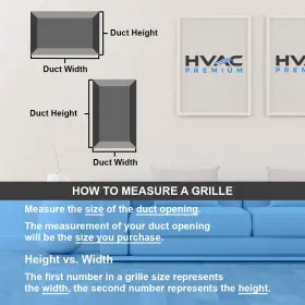 Hvac Premium 803492175368 20 Inch W X 2 H Steel Return Air Grilles - Sidewall And Ceiling Duct Cover #2