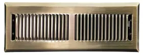 Hvac Premium 810014868745 4 Inch X 10 Victorian Floor Register Grille With Dampers - Contempo Decorative G