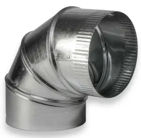 Hvac Premium 810035420625 4 Inch Diameter - 90 Degree Adjustable Elbow Pack 30 Gauge Galvanized Cr