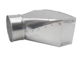 Hvac Premium 810035427938 Galvanized Round Transition Straight Register Boot 10 X 6