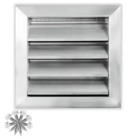Hvac Premium 810116319022 12 Inch W X H Aluminum Exterior Vent For Walls And Crawlspace - Rain Waterproof