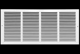 Hvac Premium 810130140626 24w X 12h Steel Return Air Grilles Sidewall Ceiling Duct Cover White Outer Dimen