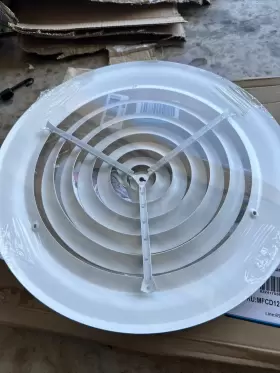 Hvac Premium 884881177637 12 Inch Round Ceiling Diffuser Easy Air Flow - Vent Duct Cover White #3