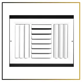 Cadjb3-c-1210  Hvac Premium 3-way Aluminum Curved Blade Adjustable Air Diffuser Vent Cover 13.65x11.65