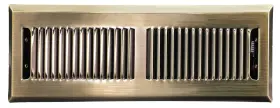 Hvac Premium Csf212 2 Inch X 12 Modern Floor Register Grille With Dampers - Contempo Decorative Grat