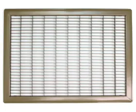 Fg1430 Hvac Premium 14 Inch X 30 Floor Grille - Fixed Blades Return Air Grill Brown Outer Dimensi