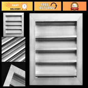 Lo1210  Hvac Premium Aluminum Gable Louver Vent 12x10 Weather-resistant Wall Crawlspace Screen Mesh