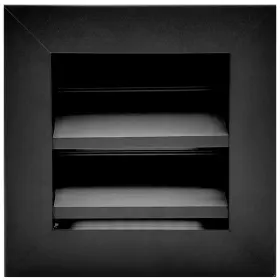 Lo66-bl Hvac Premium 6 Inch W X H Aluminum Exterior Gable Louver Vent For Walls And Crawlspace - Weathe