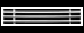 Lr448-hp Hvac Premium 44 Inch W X 8 H Duct Opening Linear Aluminum Clip-on Bar Return Air