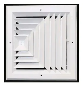Mfeasc10w3 Hvac Premium 12ftft X - 3-way Extruded Aluminum Ceiling Diffuser Square Vent Cover