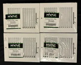 Mfscr86w2 Hvac Premium Register Vent Cover 8 Inch X6 Flat Stamp Grille 2 Way White Lot Of 4
