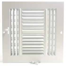 Mfscr88w4 Hvac Premium 8 Inch W X H 4-way Air Supply Grille - Vent Cover And Diffuser Flat Stamped Face