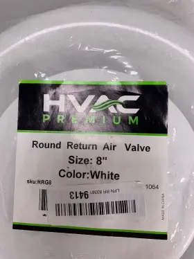 Rrg8 Hvac Premium White Round Return Air Valve 8 Inch Home Heating Cooling #2