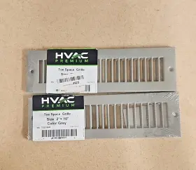 Tsg210gr Hvac Premium Pair Toe Space Grilles 2 Inch X 10 Grey Line 1911