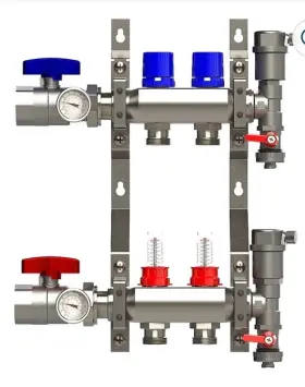 Hsmanss2pos Hydro Smart Radiant Heat Manifold 2 Loops For Hydronic Floor Heating
