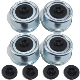 Qb-qc0009-4 Ibroprat 4pcs 2.44 Inch Trailer Hub Cap Axle Bearing Dust Cup Grease Cover Wit