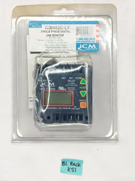 Icm492c-lf Icm Controls Digital Single-phase Line Voltage Monitor Fully Programm