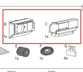 705.377.57 Ikea Exhaust Duct Draft Vent Pieces B And C For Forenbo