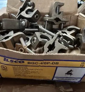 0p-db Ilsco Bgc-4/0p-db 10 X Bronze Ground Clamp Conductor Rod Rebar. New