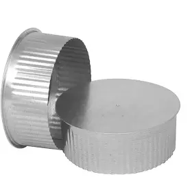 Gv0732 Imperial Manufacturing Mfg 3 Inch Galvanized Steel Stove Pipe Round Crimped End Cap Furnace